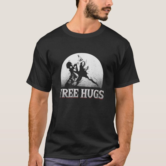 Bjj Free Hugs Brazilian Jiu Jitsu Mma T Shirt (Framsida)
