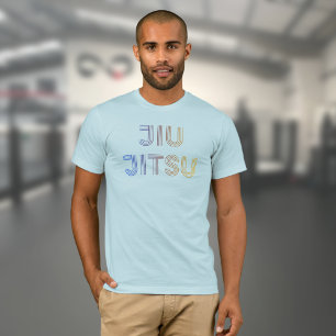 BJJ Funky Brazilian Jiu Jitsu Light Blue T Shirt