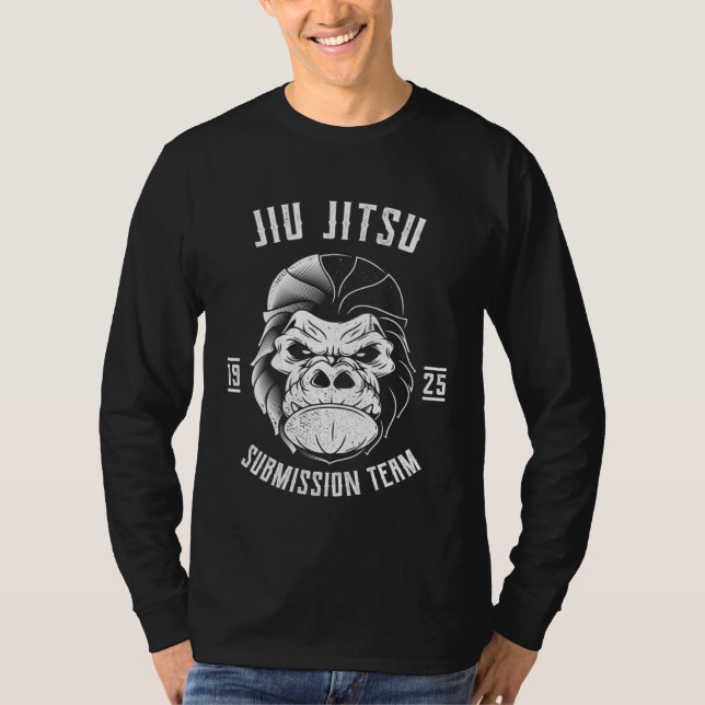 BJJ Gorilla  Brazilian Jiu Jitsu and Grappling  1 T Shirt (Framsida)