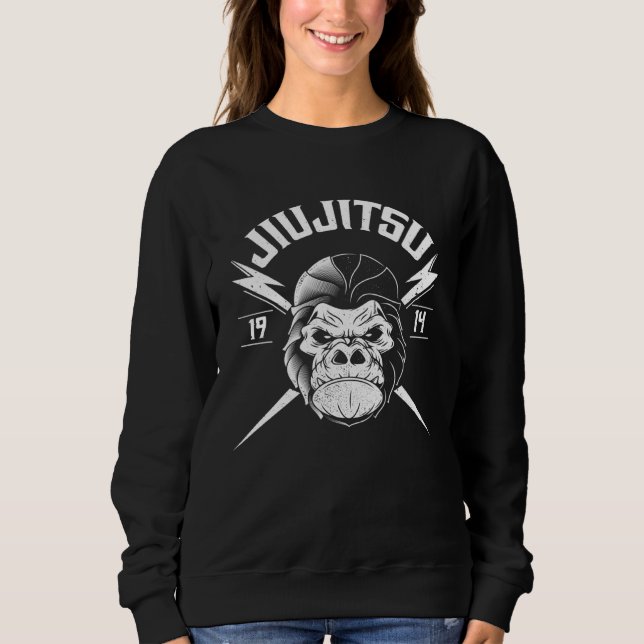BJJ Gorilla  Brazilian Jiu Jitsu and Grappling T Shirt (Framsida)