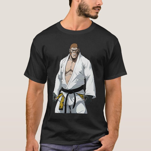 BJJ Gorilla Brazilian Jiu Jitsu och Grappling T Shirt (Framsida)