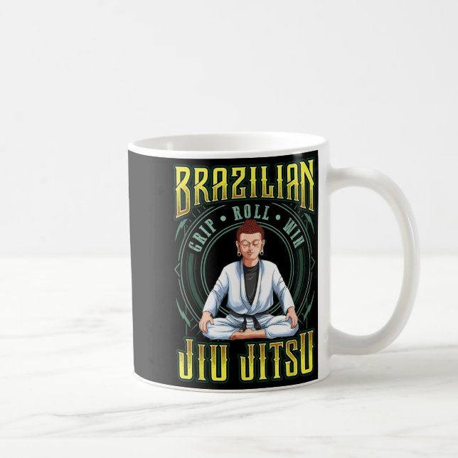 BJJ Grip Roll-vinst - Grappling Jiu Jitsu Buddha Kaffemugg (Höger)
