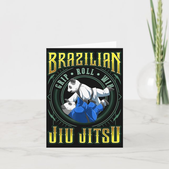 BJJ Grip Roll-vinst - Grappling Jiu Jitsu Fighting Kort (Framsida)