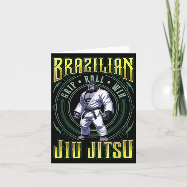 BJJ Grip Roll-vinst - Grappling Jiu Jitsu Gorilla Kort (Framsida)