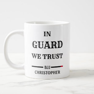 BJJ Guard We Trust Black Bälte Huge Jumbo Mugg