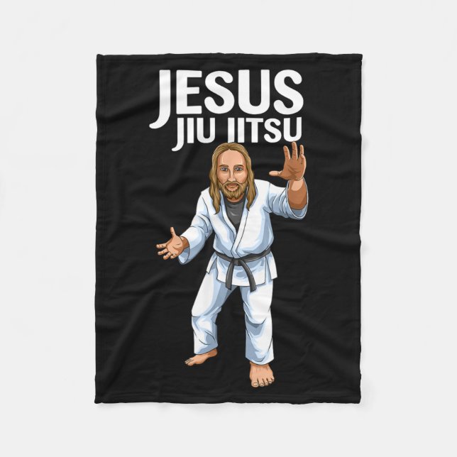 BJJ Jesus Brasiliansk Jiu Jitsu Fleecefilt (Framsidan)