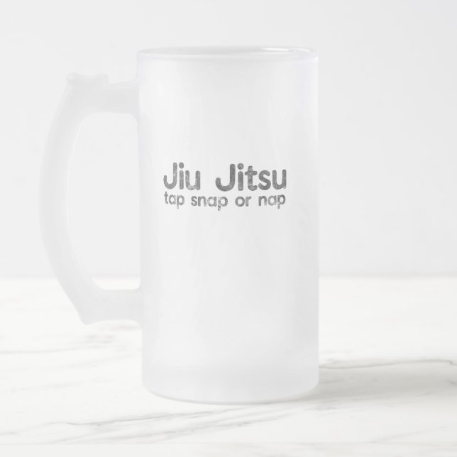 BJJ Jiu Jitsu Brasilien Martial Arts Tap Snap elle Frostat Ölglas (Vänster)