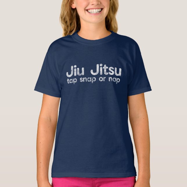 BJJ Jiu Jitsu Brasilien Martial Arts Tap Snap elle T Shirt (Framsida)