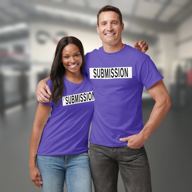 BJJ Jiu Jitsu Submission Lila and White T Shirt (Purple jiu jitsu BJJ submission Tshirt)