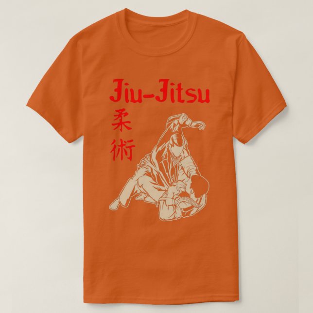 BJJ Jiujitsu med Rolling Logotyp Varje dag T T Shirt (Design framsida)