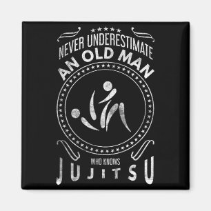 BJJ Jujitsu Underskatta inte en gammal man Jiu Jit Magnet