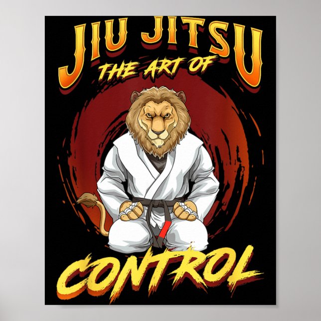 BJJ Konsten att Kontrollera - Grappling Jiu Jitsu  Poster (Framsidan)