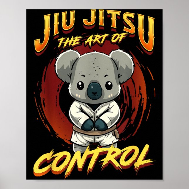 BJJ Konsten att Kontrollera - Grappling Jiu Jitsu  Poster (Framsidan)