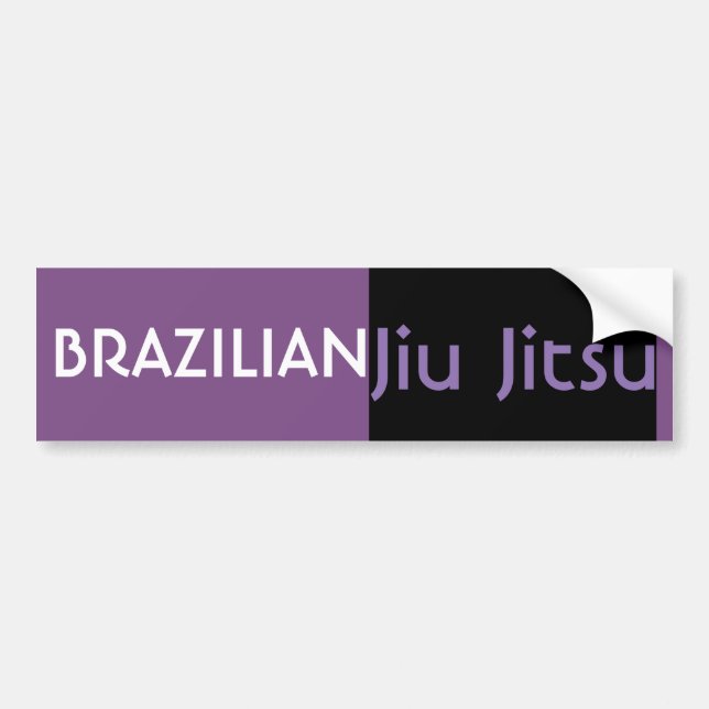 BJJ Lila Bälte Bumper Sticker Bildekal (Framsidan)