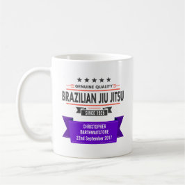 BJJ Lila Bälte rankades med Namn och utdelningsdat Kaffemugg