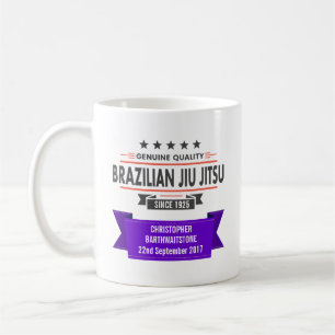 BJJ Lila Bälte rankades med Namn och utdelningsdat Kaffemugg