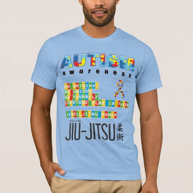 BJJ med Autism T-Shirt (Framsida)