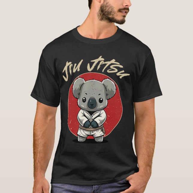BJJ MMA Koala Brazilian Jiu Jitsu Grappling T Shirt (Framsida)