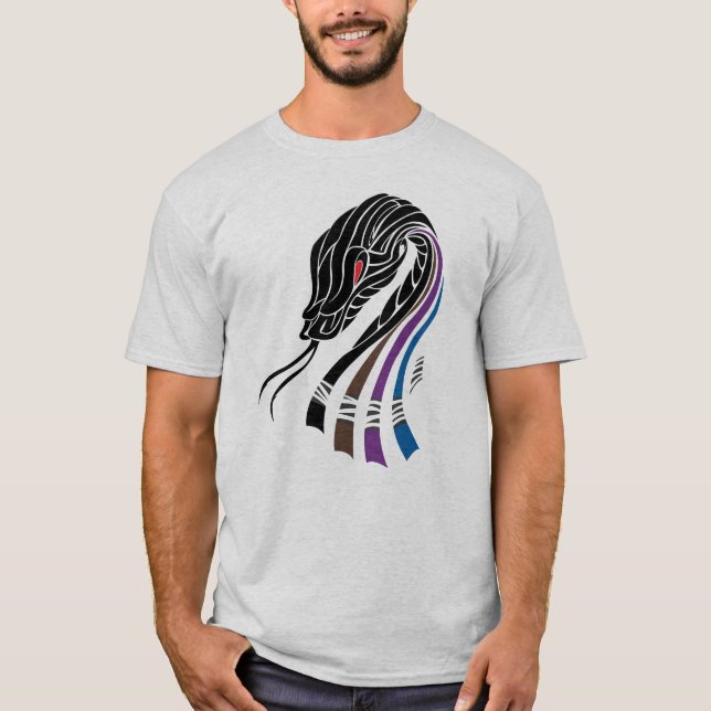 BJJ-ormbälten för Jiu Jitsu T Shirt (Framsida)