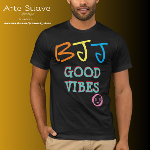 BJJ Retro 80s Acid House Personlig Good Vibes T Shirt