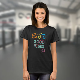 BJJ Retro Graffiti stil Good Vibes Black T Shirt