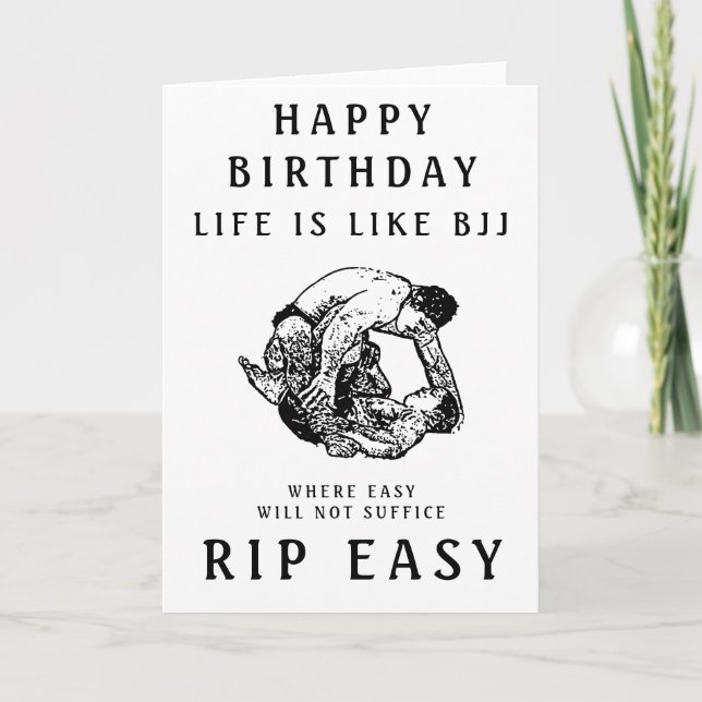 BJJ RIP Easy Birthday-firande Kort (Framsida)