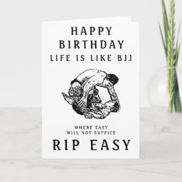 BJJ RIP Easy Birthday-firande Kort