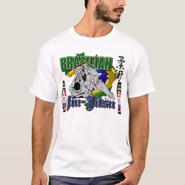 BJJ sjunker den Jiu-Jitsu världen T-shirt (Framsida)