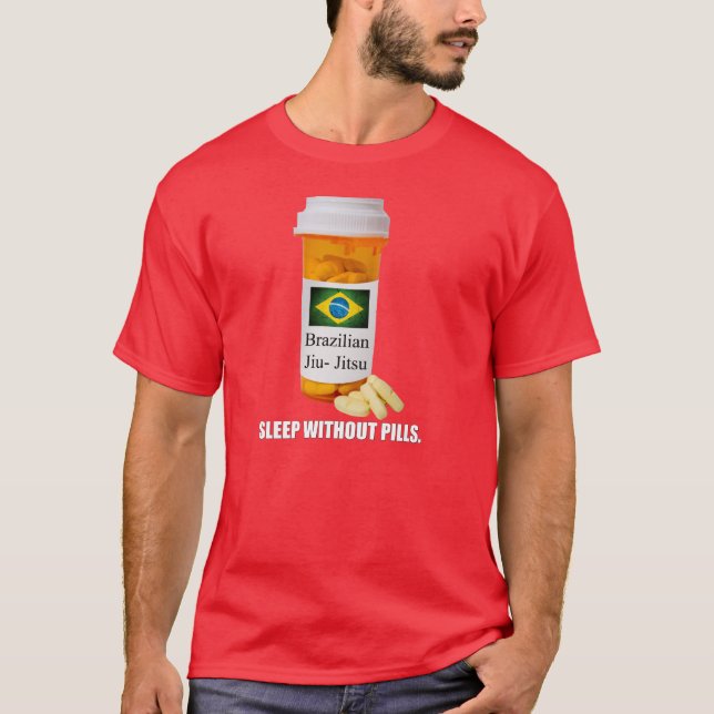 BJJ-sömn utan PillsmörkT-tröja Tee Shirt (Framsida)