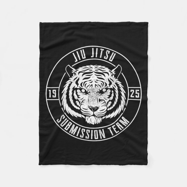 BJJ Tiger - Brasiliansk Jiu Jitsu och Grappling Fleecefilt (Framsidan)