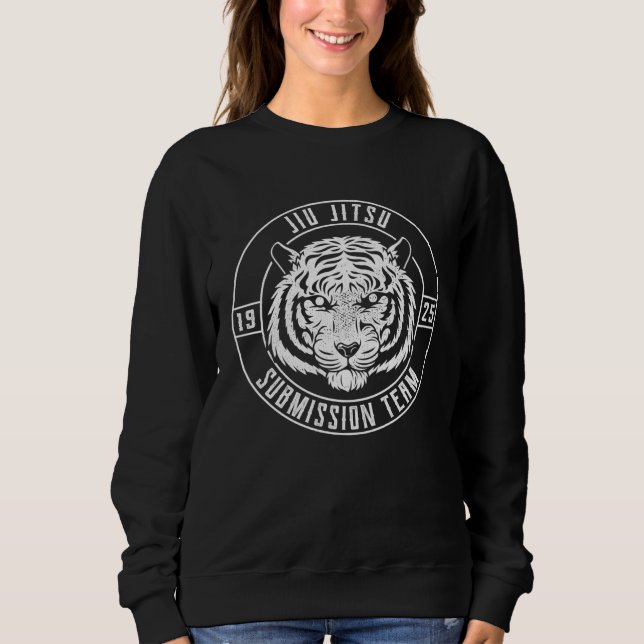 BJJ Tiger  Brazilian Jiu Jitsu and Grappling T Shirt (Framsida)