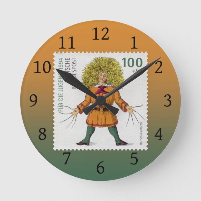 "Bjöd Struwwelpeter" ansa impopulär vana~ Rund Klocka (Framsida)
