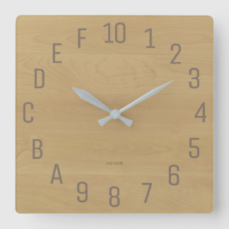 Björk-Look HexadecimalGeek Fyrkantig Klocka