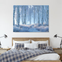 Björk Strålande Snöskog 