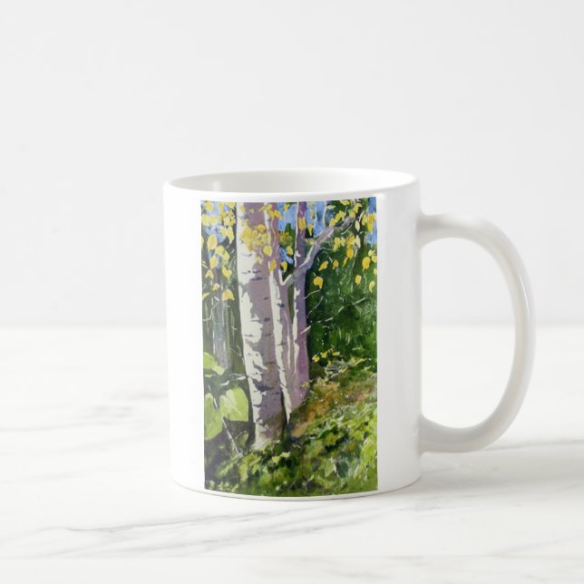 Björk tre kaffemugg (Höger)