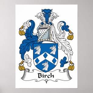 Björkfamiljvapensköld Poster