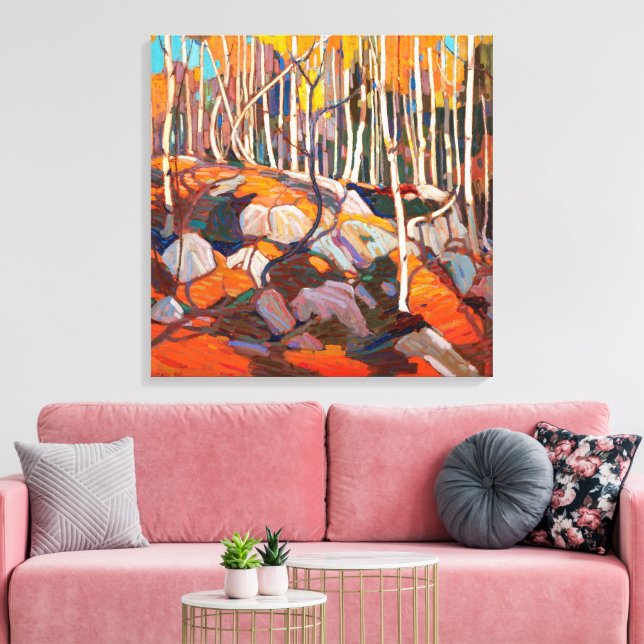 Björklund, höst | Tom Thomson | Canvastryck (Insitu (Vardagsrum))