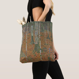 Björkskog av Gustav Klimt, Vintage Art Nouveau Tygkasse