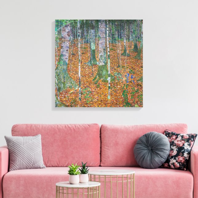 Björkskog | Gustav Klimt | Canvastryck (Insitu (Vardagsrum))