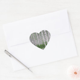 Björkskogs Natur Hjärtformat Klistermärke