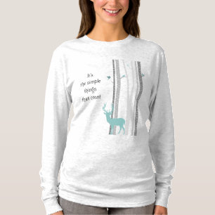 Björkträd hjort Inspirerande citat T Shirt
