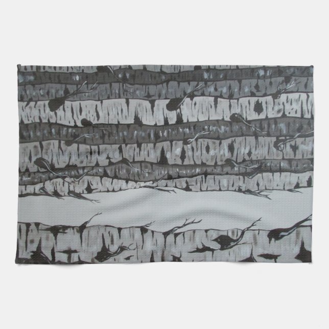 Björkträd Kökshandduk (Horisontell)