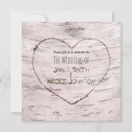 Björkträd & Skulpterade Bröllopsinbjudningar med H Inbjudningar