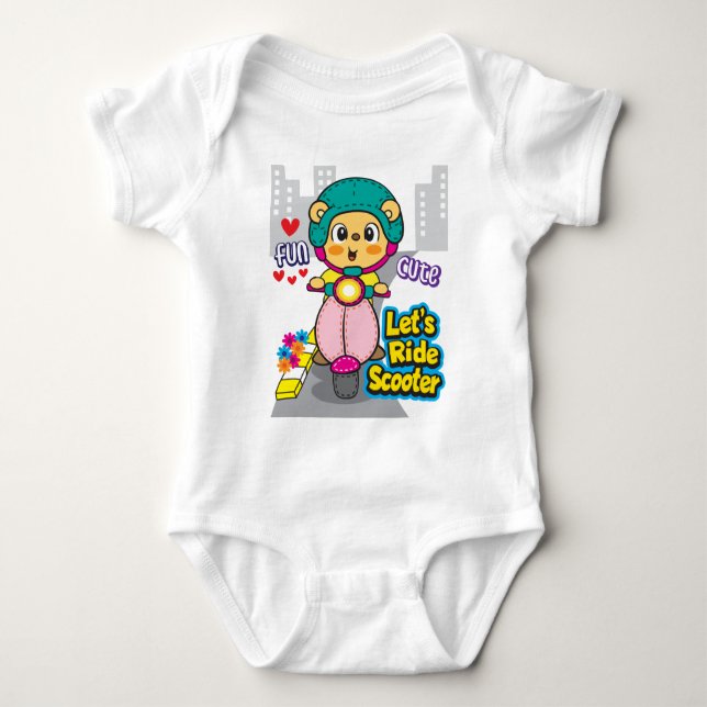 Björmotorcykel T Shirt (Framsida)