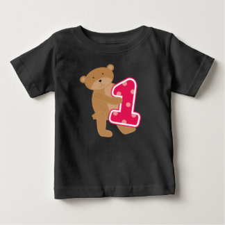 Björn 1:a födelsedag T-tröjor och gåvor Tee Shirt