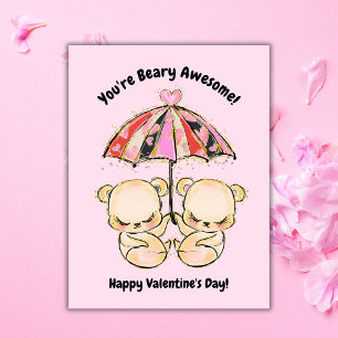 Björn Alla hjärtans dag Foto Julkort