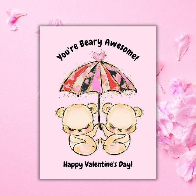 Björn Alla hjärtans dag-foto Julkort (Skapare uppladdad)