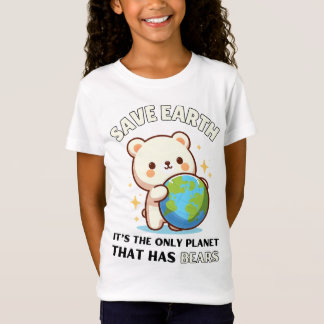 björn älskare Spara Earth Det är den enda planeten T Shirt