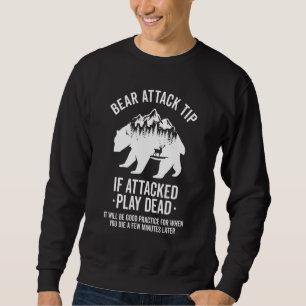 Björn Attack Tips Camping Vandra Utomhus Resa Vin Lång Ärmad Tröja