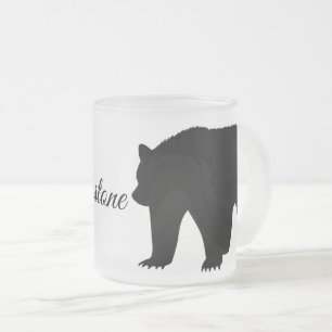 Björn av glaset Mugg-Yellowstone, frostat Frostad Glasmugg